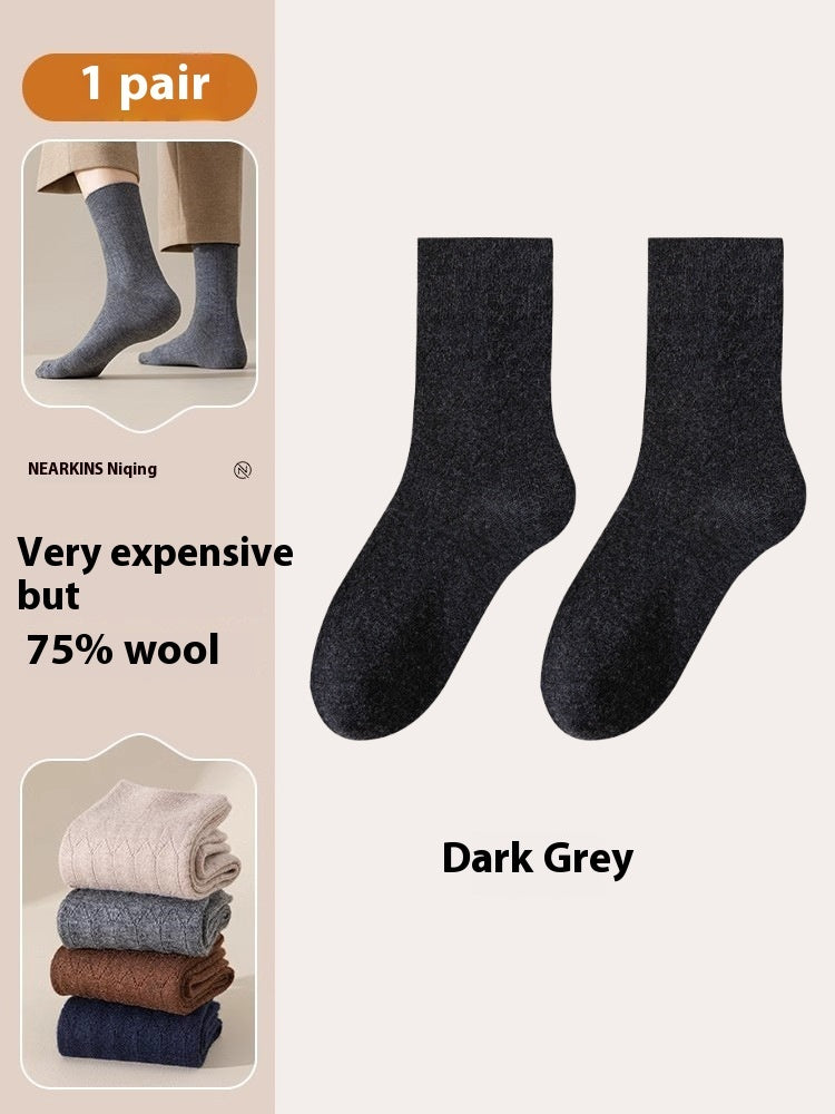Wool Thermal Socks – Fleece-Lined Mid-Calf
